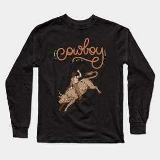bull rider cowboy Long Sleeve T-Shirt